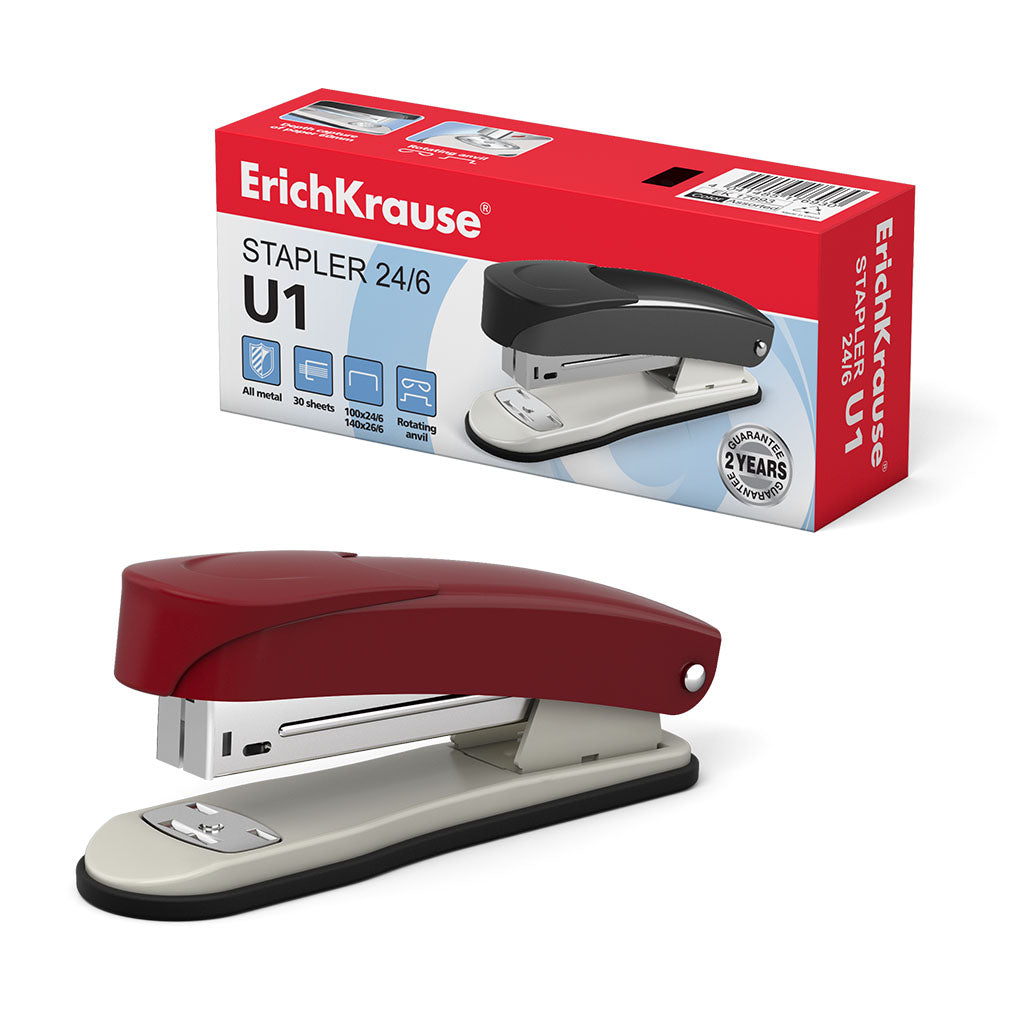 Stapler N.24/6 ErichKrause U1 Classic, up to 30 sheets, assorted colors