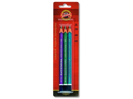 jumbo triangular graphite pencil 1835 3 pencils (2B-4B-6B)