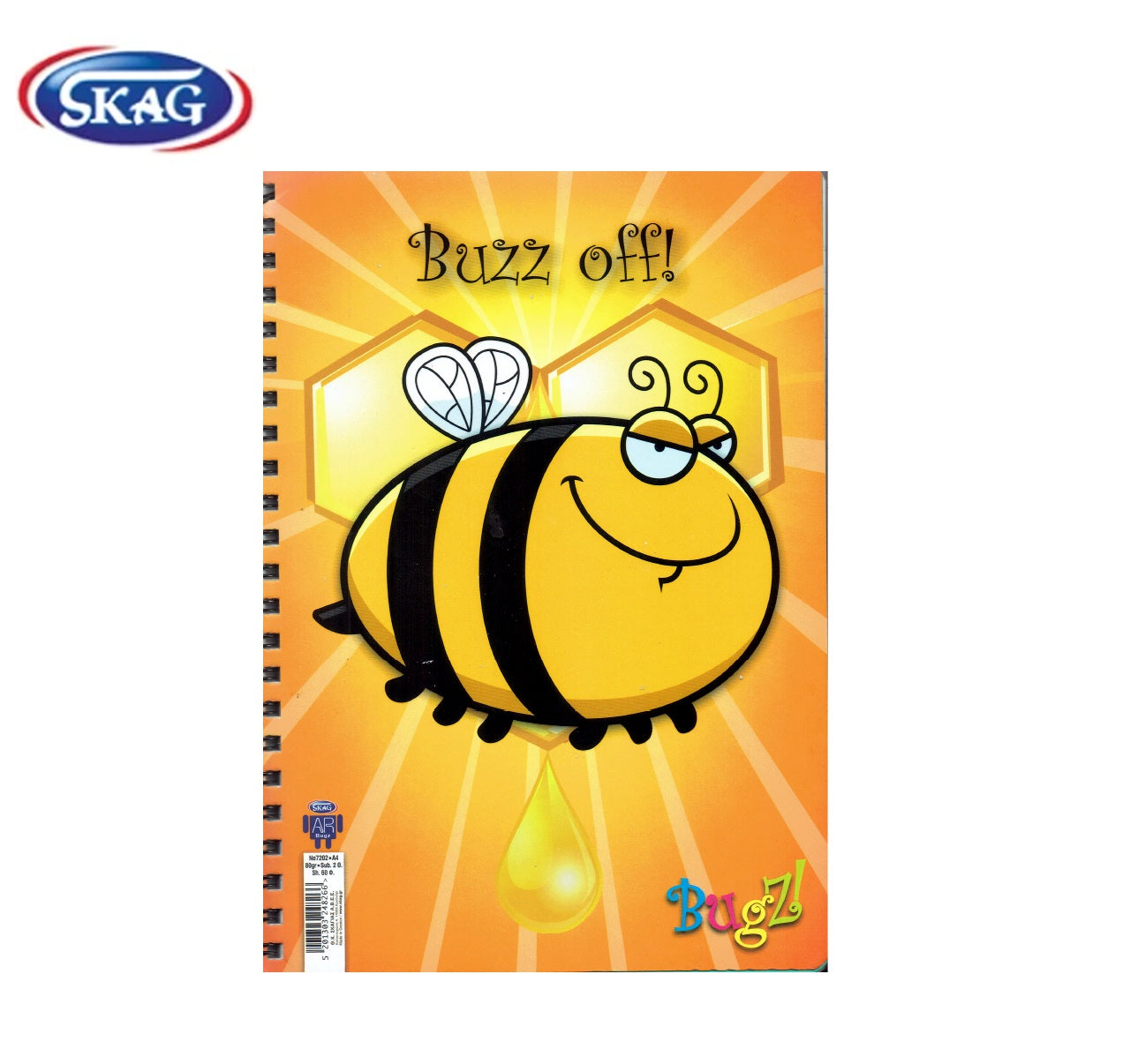 Bugz Ar A4 2 Subjects Notebook No. 7202