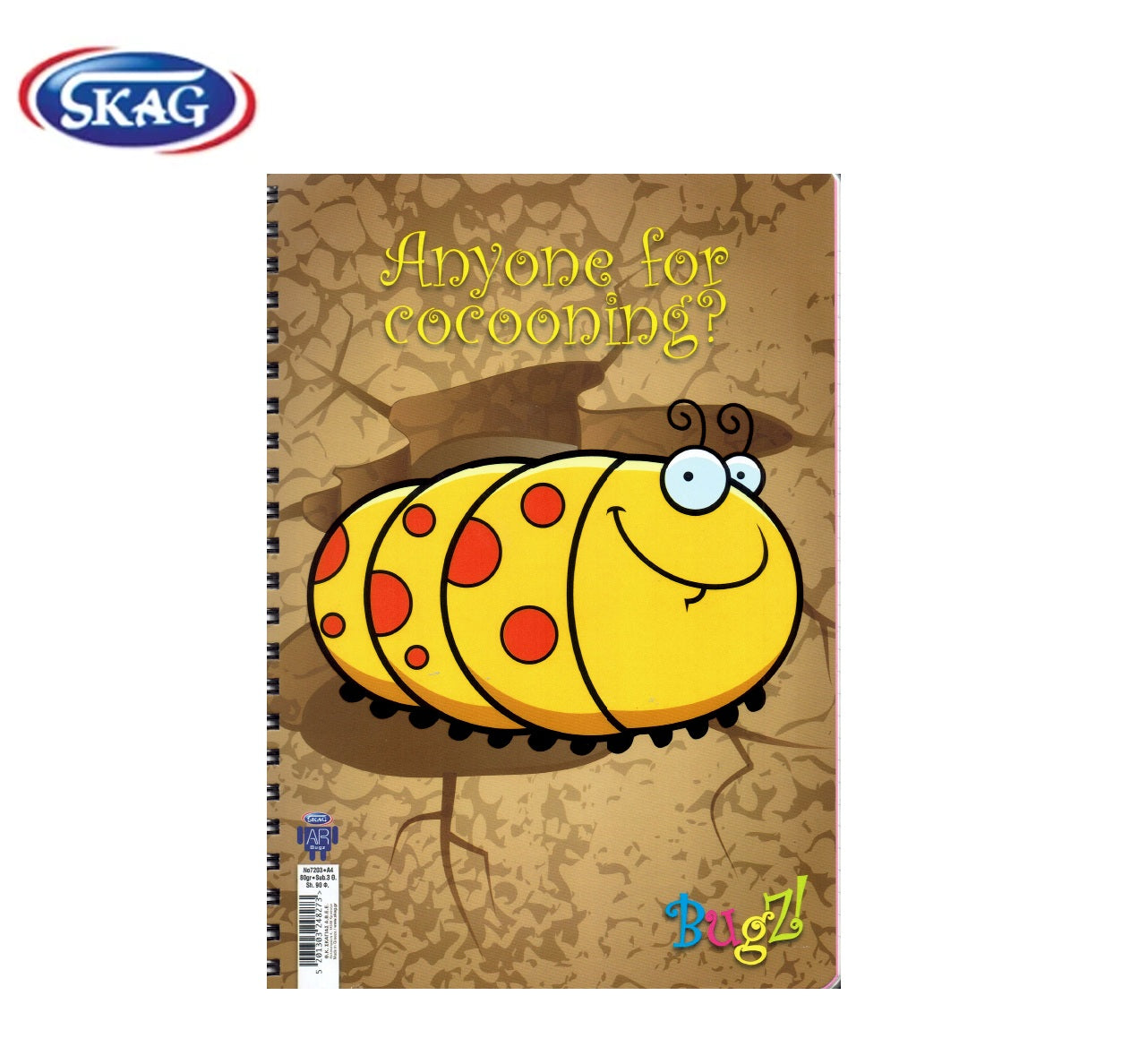 Bugz Ar A4 3 Subjects Notebook No. 7203