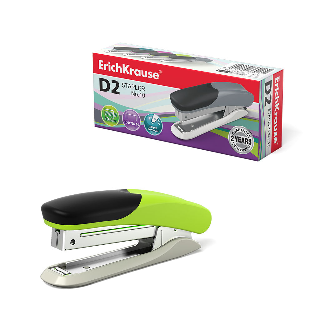 Stapler N.10 ErichKrause D2, up to 20 sheets, assorted colors