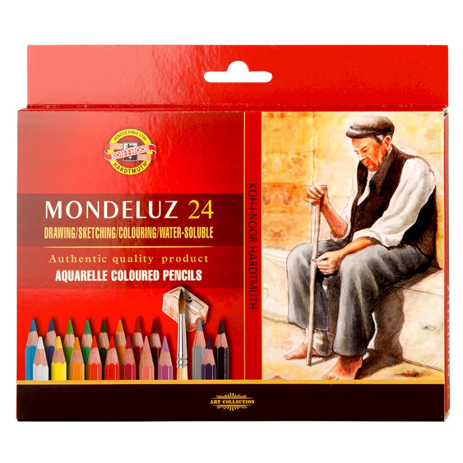 set of aquarell coloured pencils 3711 24 pencils