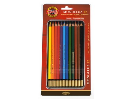 set of aquarell coloured pencils 3722 12 pencils (metal box - blister)