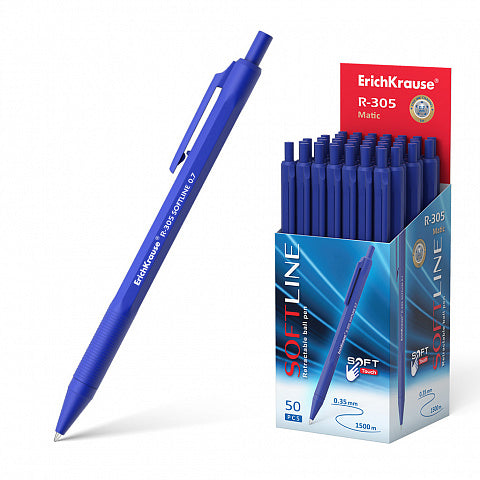 Retractable ballpoint pen ErichKrause R-305 Matic Classic 0.7, ink color: blue