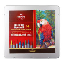 set of woodless aquarell coloured pencils 8784 24 pencils