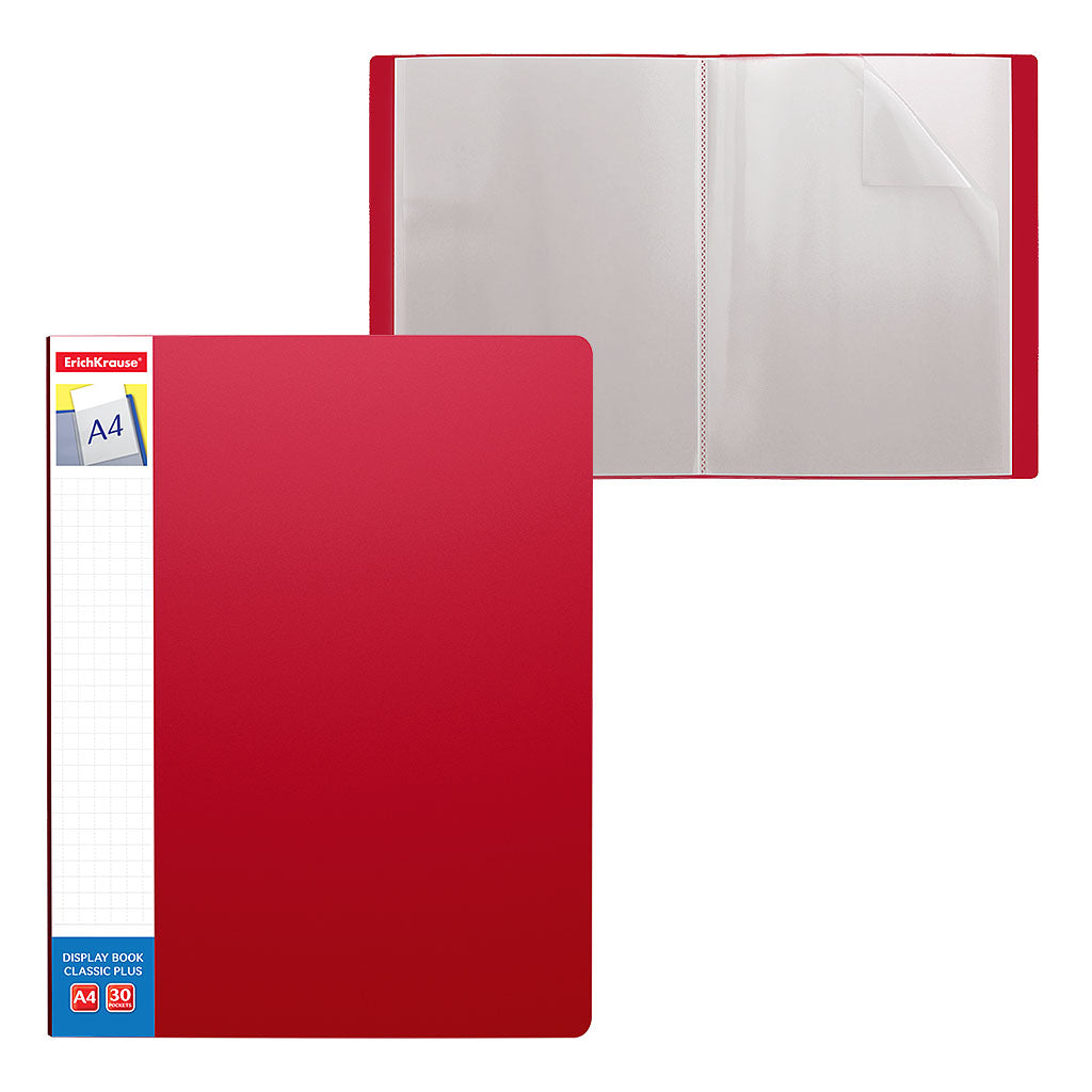 Display book ErichKrause® Matt Classic, 60 pockets, A4, red