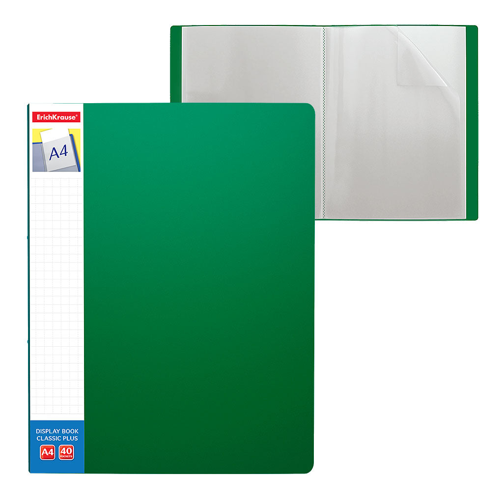 Display book ErichKrause® Matt Classic, 60 pockets, A4, green