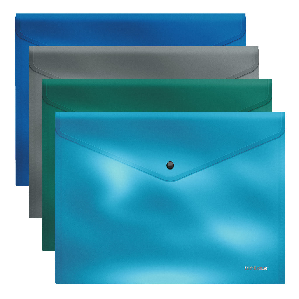 Envelope folder ErichKrause Glossy Ice Metallic, Foolscape, opaque, assorted colors