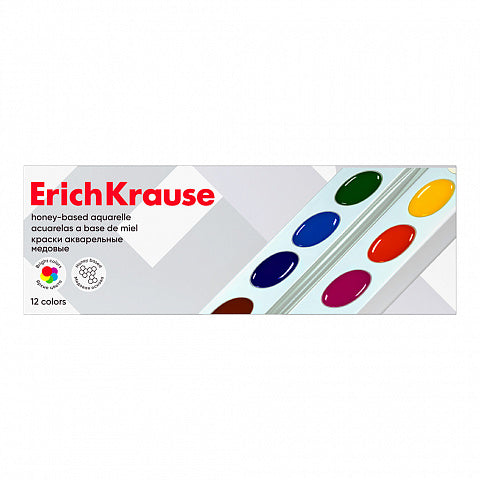 Watercolors ErichKrause honey based 12 colors (in a box)