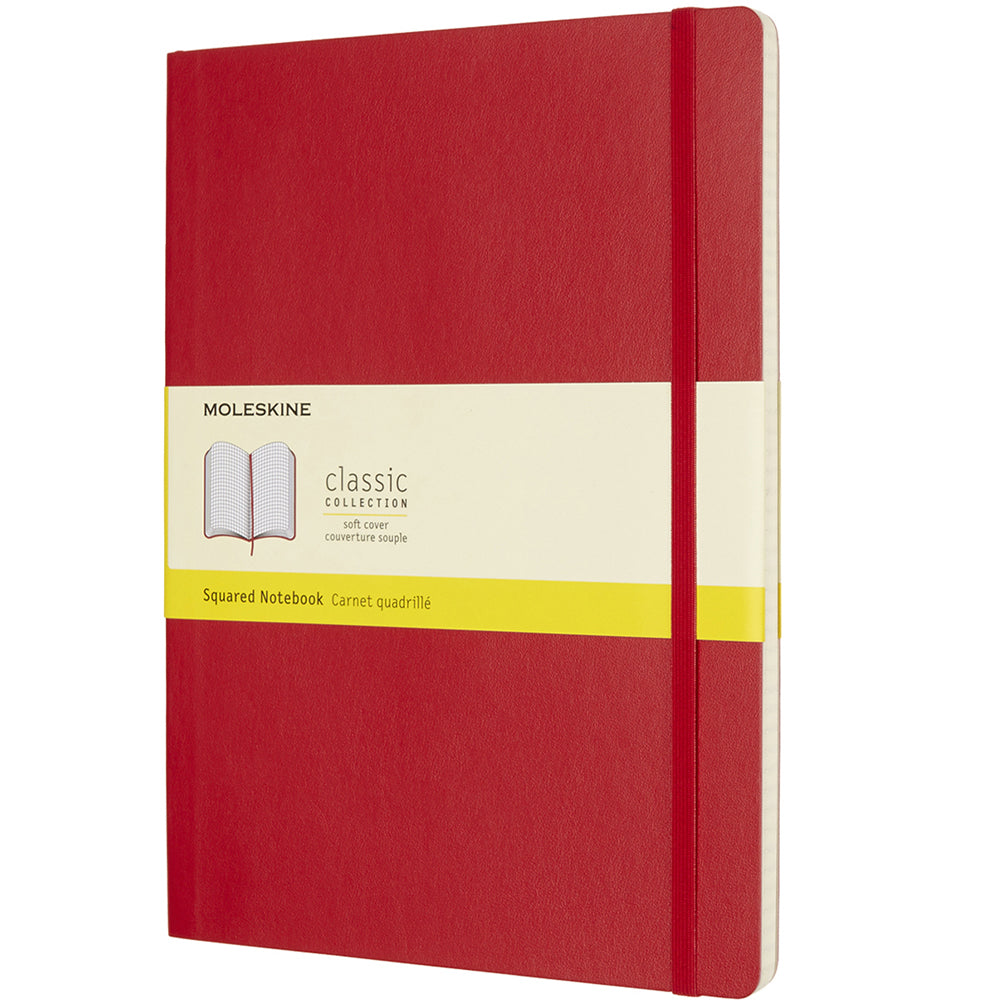 Moleskine Notebook Squared Hard Cover (Sapphire Red-Large)
