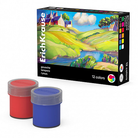 Gouache ErichKrause Art Spirit 12 colors of 20 ml (12 pcs in a box)
