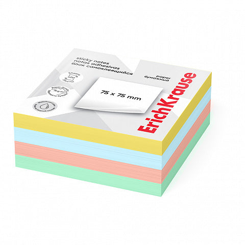 Sticky notes ErichKrause 75х75 mm, 400 sheets, 4 colors