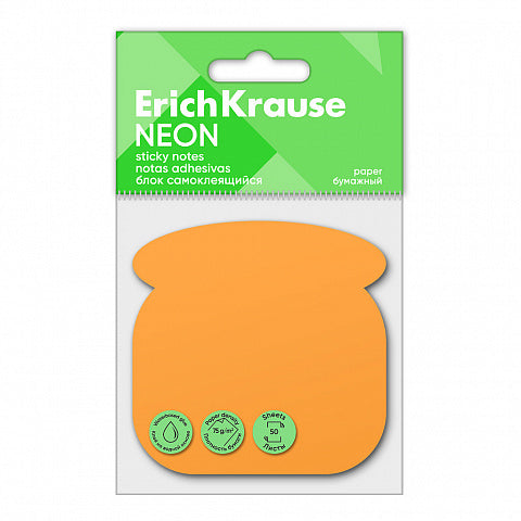 Sticky notes ErichKrause Neon, Phone, 50 sheets, orange