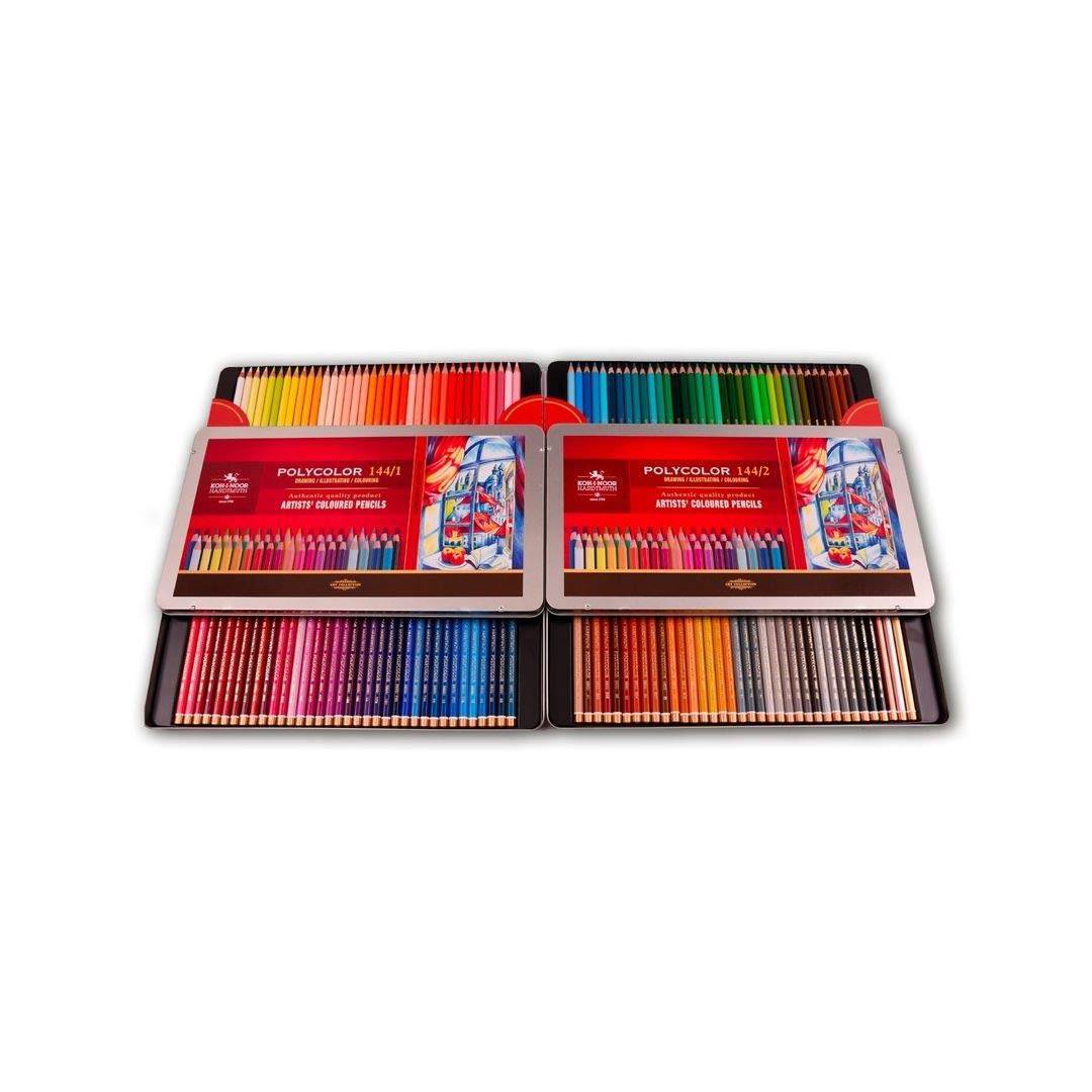 set of artists´ coloured pencils 3828 144 pencils (metal box)