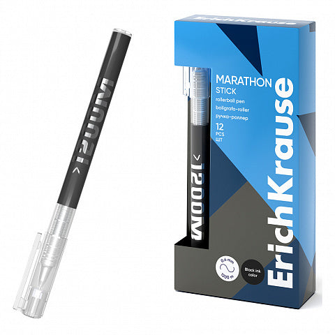 Rollerball pen ErichKrause Marathon Stick 0.5, ink color: black