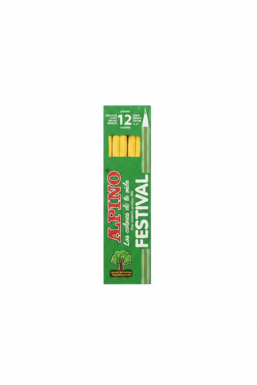 Alpino Set of 12 colored pencils (yellow colour)