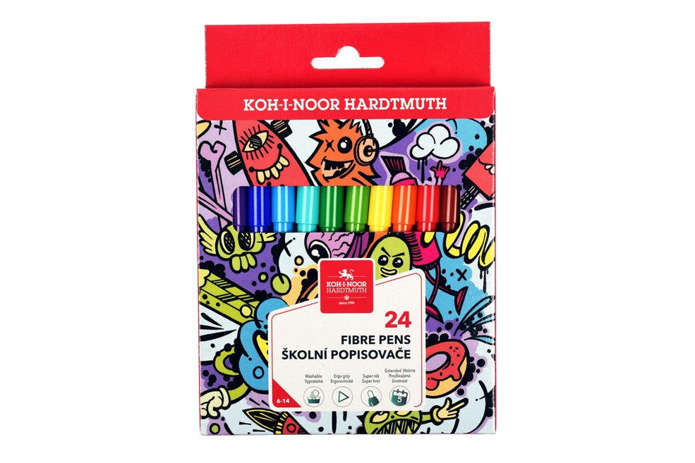 set of fibre pens 1002 24 pcs teenage