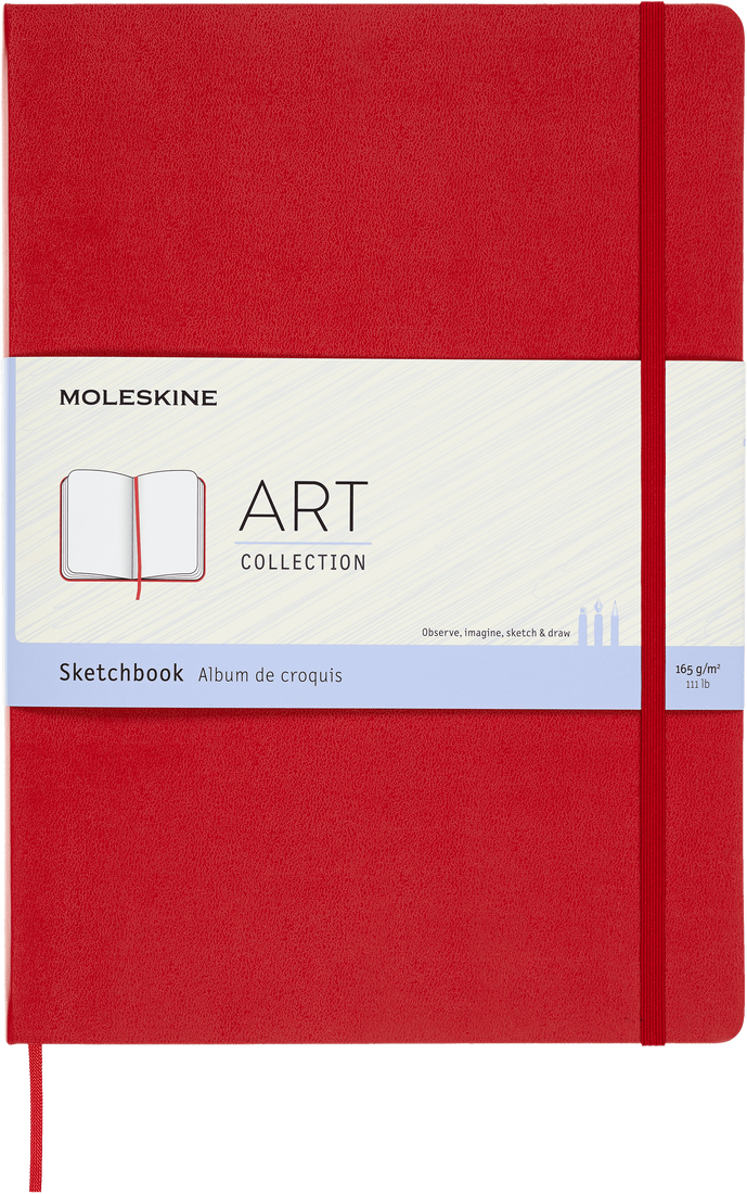 ART SKETCHBOOK A4 SCARLET RED