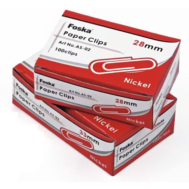Box of 33 mm paper clips (100 pcs)