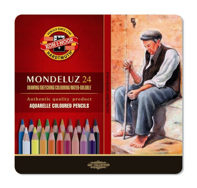 set of aquarell coloured pencils 3724 24 pencils (metal box)