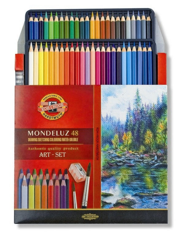 set of aquarell coloured pencils 3713 48 pencils