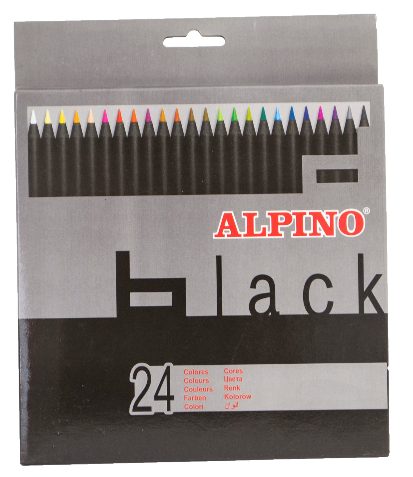 Set of 24 coloured pencils Black