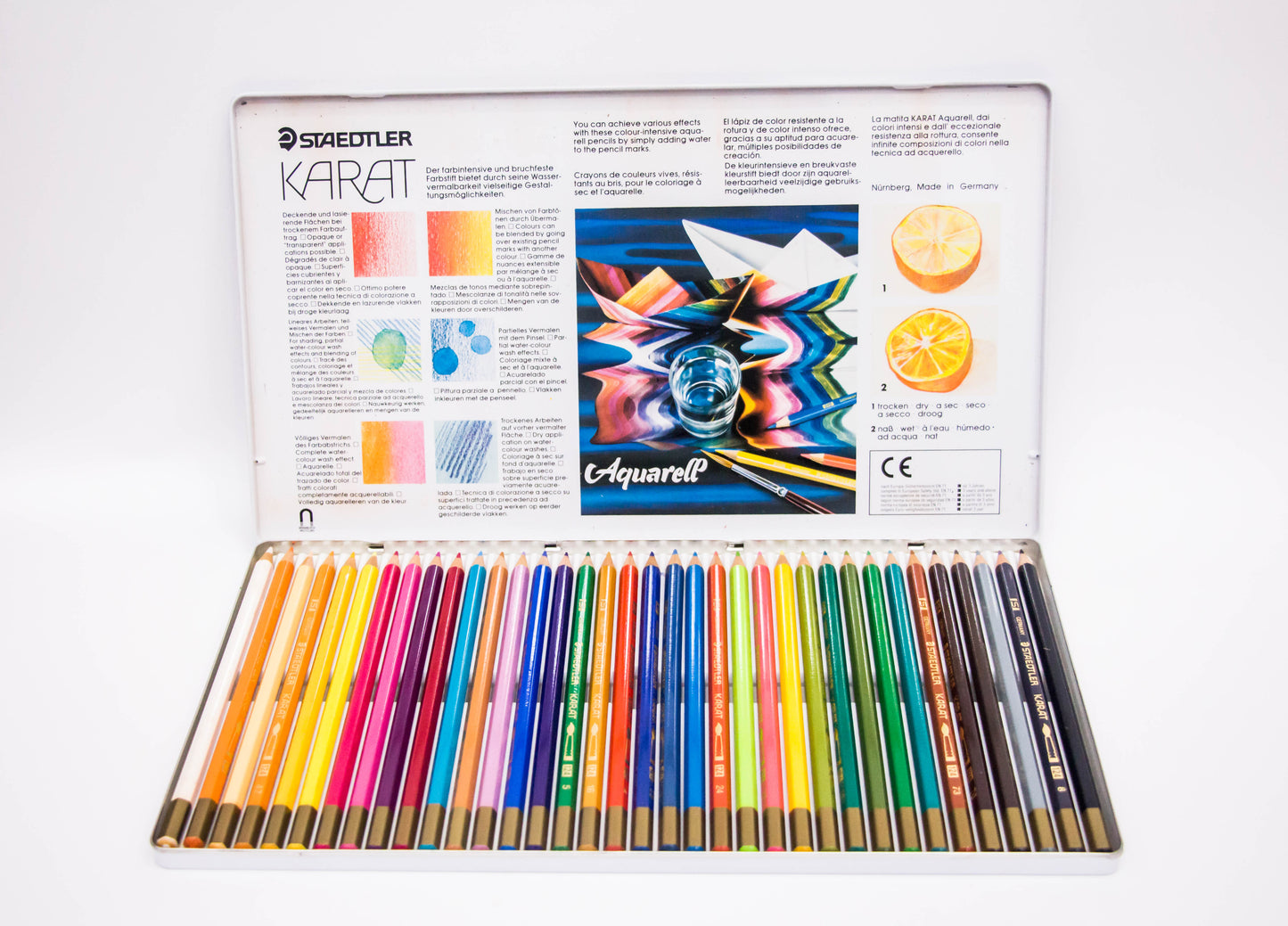 Set of 48 aquarelle coloured pencils (metal box)