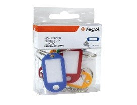 Box of key tags (10 pcs - different colours)