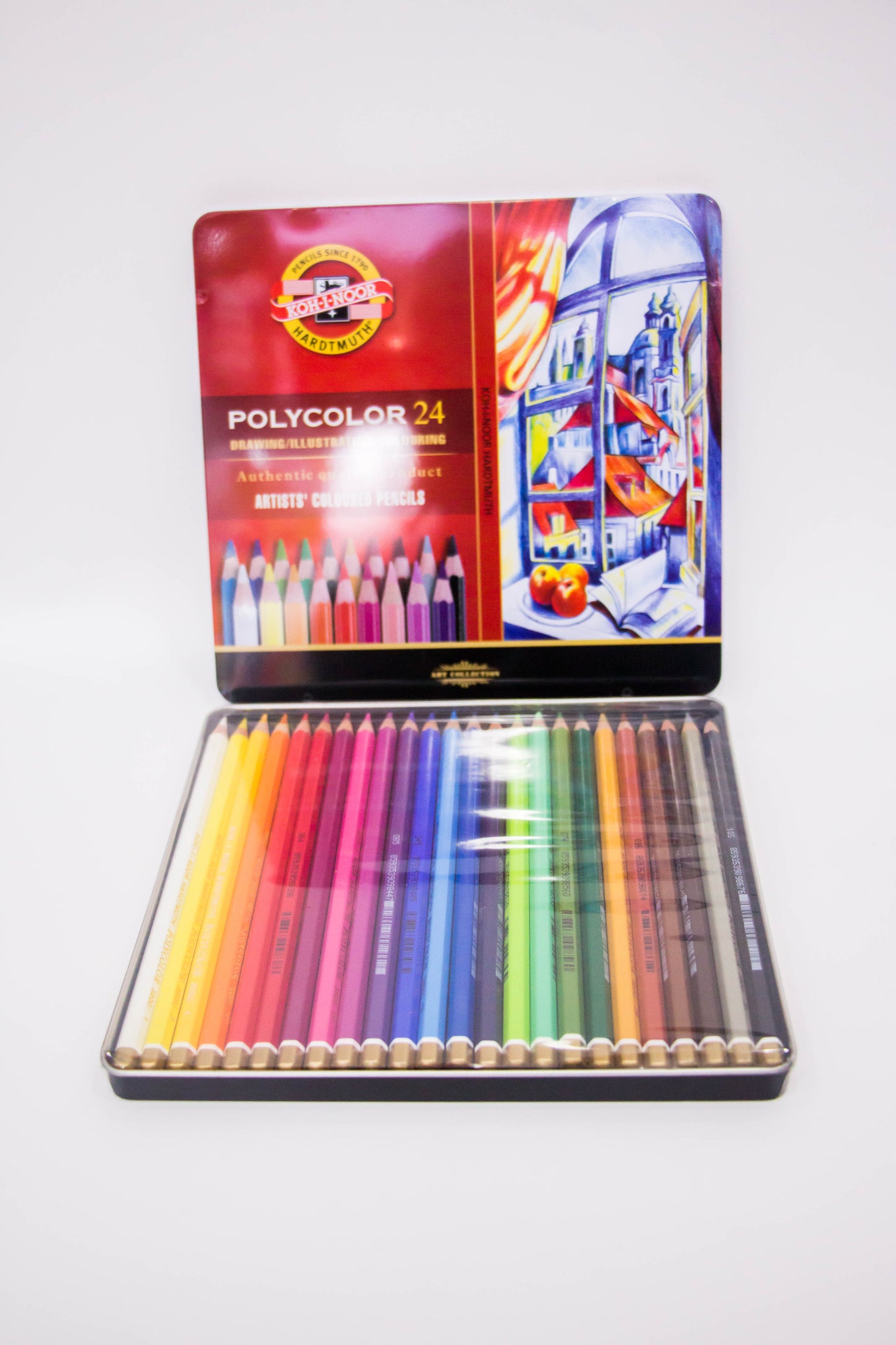 set of artists´ coloured pencils 3824 24 pencils (metal box)