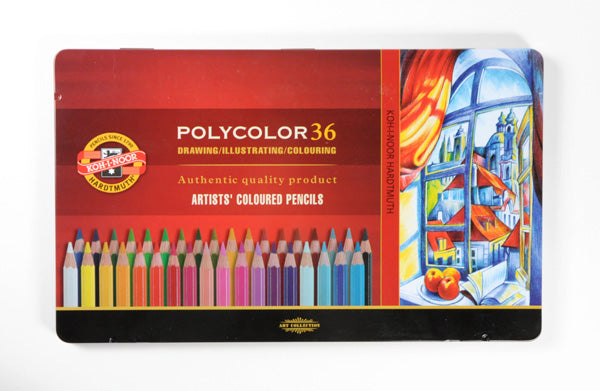 set of artists´ coloured pencils 3825 36 pencils (metal box)