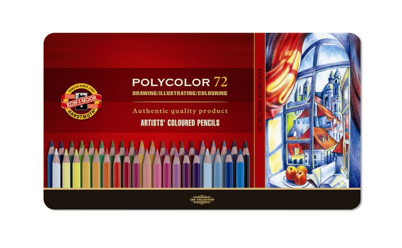 set of artists´ coloured pencils 3827 72 pencils (metal box)
