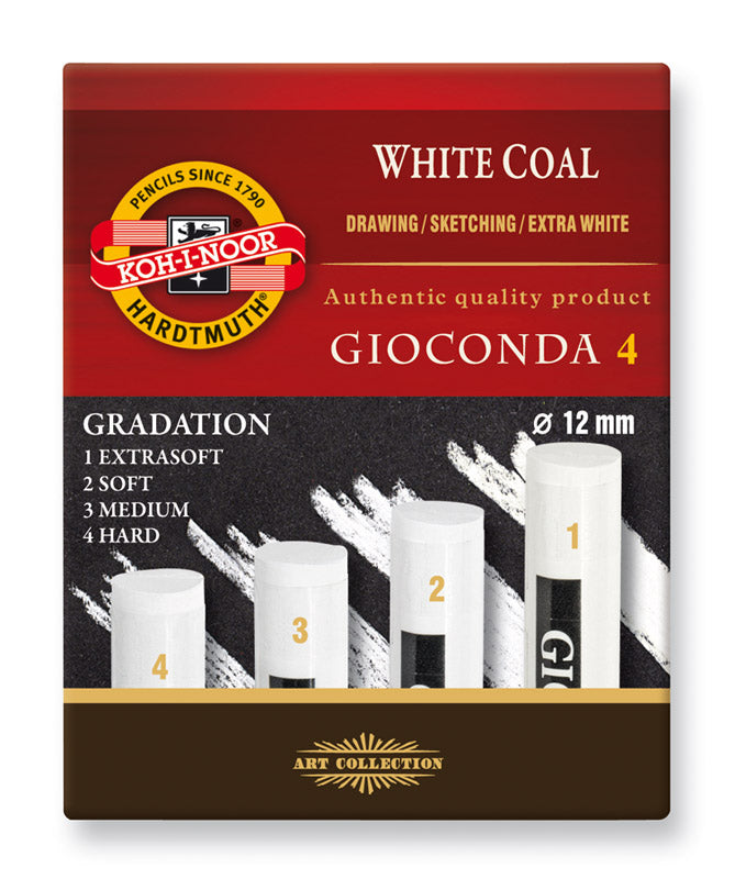 set of artificial extra white coals - various gradations 8692 (4 pcs)