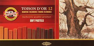 Koh-i-noor Set of Artists´ Soft Pastels 8592 (12 Pieces/Brown)