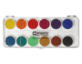 12 opaque watercolours (in plastic case)