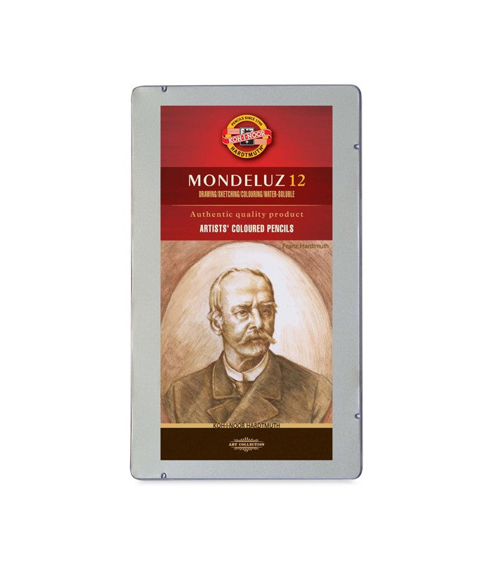 set of aquarell coloured pencils 3722 12 pencils BROWN LINE (metal box)