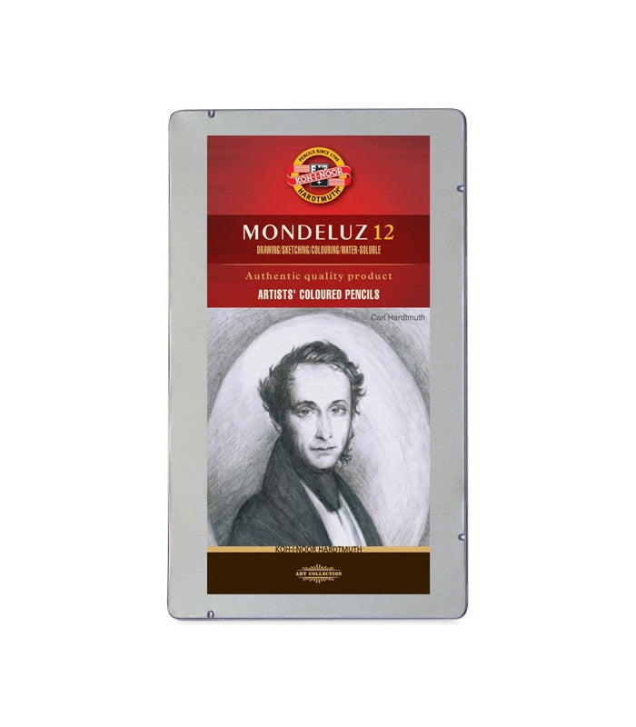 set of aquarell coloured pencils 3722 12 pencils GREY LINE (metal box)