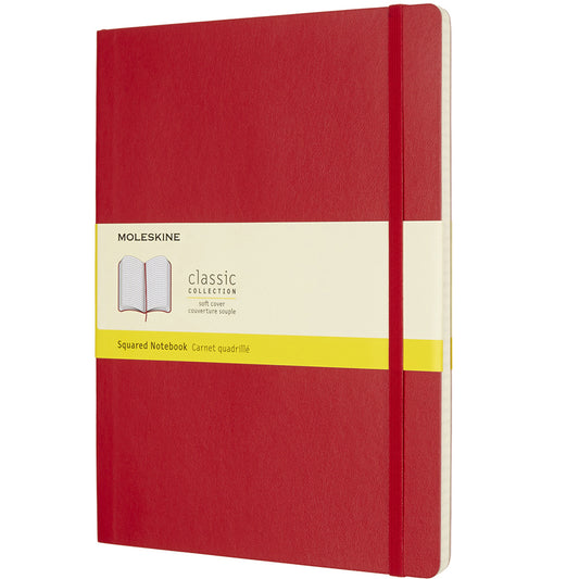 Moleskine Notebook Squared Hard Cover (Sapphire Red-Large)