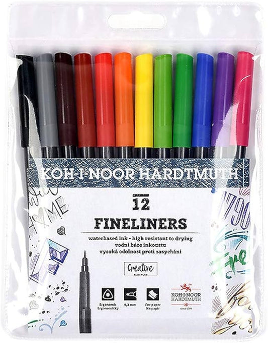 set of fine liners 7021 12 pcs
