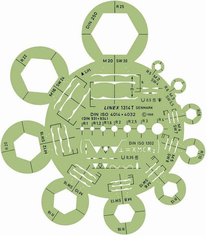 Linex Nut & Radius Template
