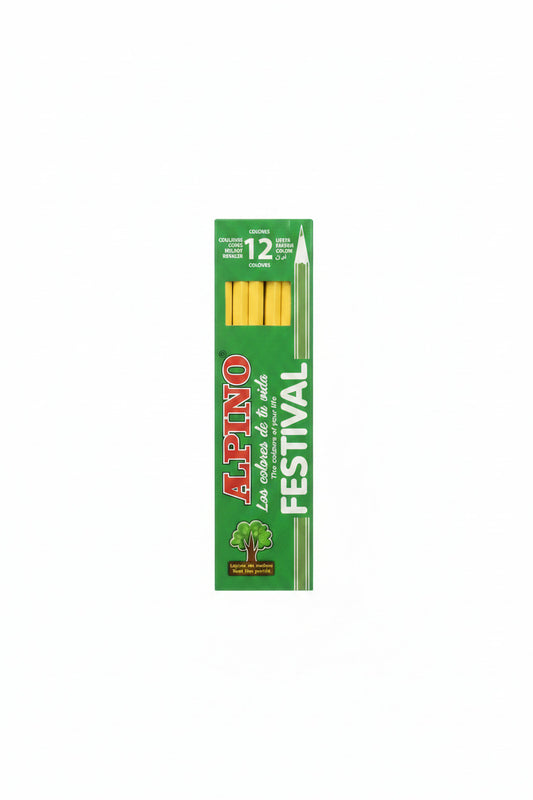 Alpino Set of 12 colored pencils (yellow colour)