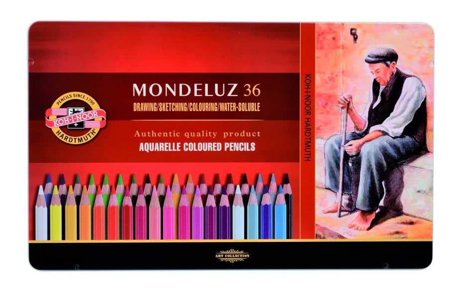 Koh-i-noor Set of Aquarell Colored Pencils 3722 (Sizes/Metal box)