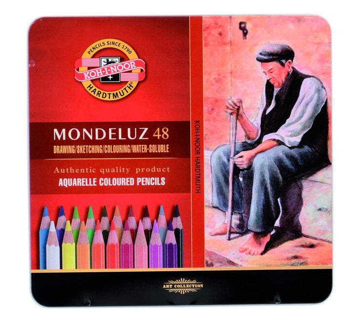 Koh-i-noor Set of Aquarell Colored Pencils 3722 (Sizes/Metal box)