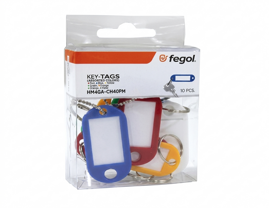 Olmar Box of key tags (10 pcs - different colours)