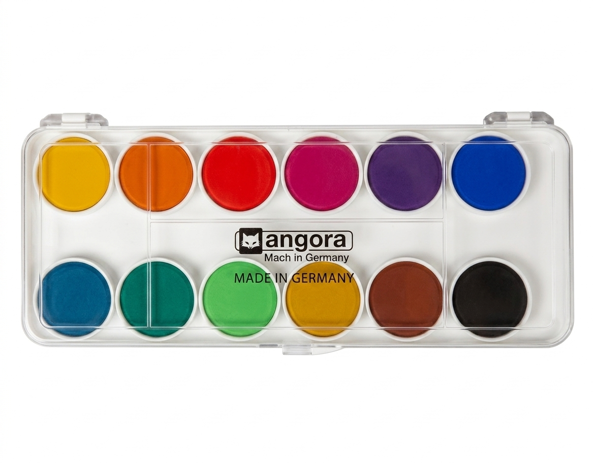 Angora opaque watercolors (12 in plastic case)