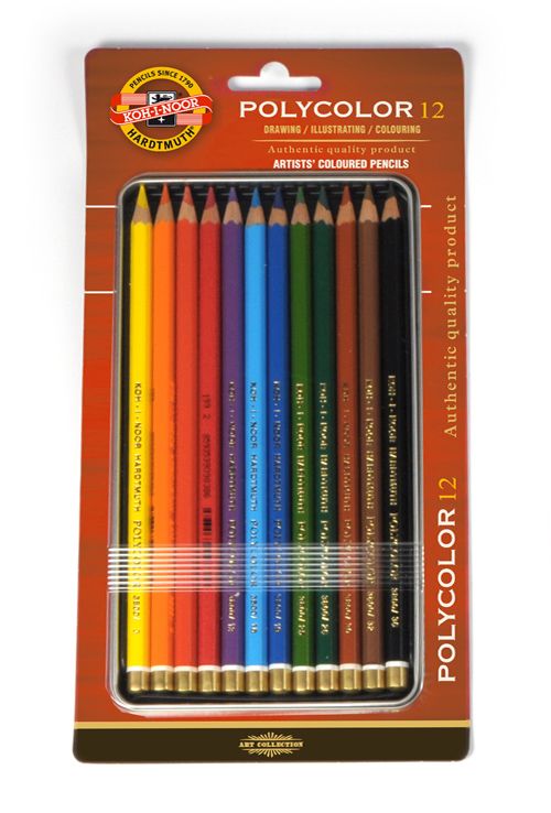 set of coloured pencils 3822 12 pencils (metal box - blister)