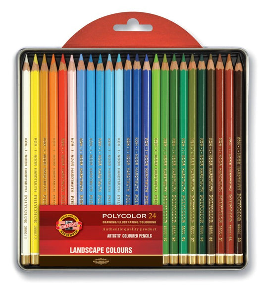 set of artists´ coloured pencils 3824 24 pencils (metal box - blister)